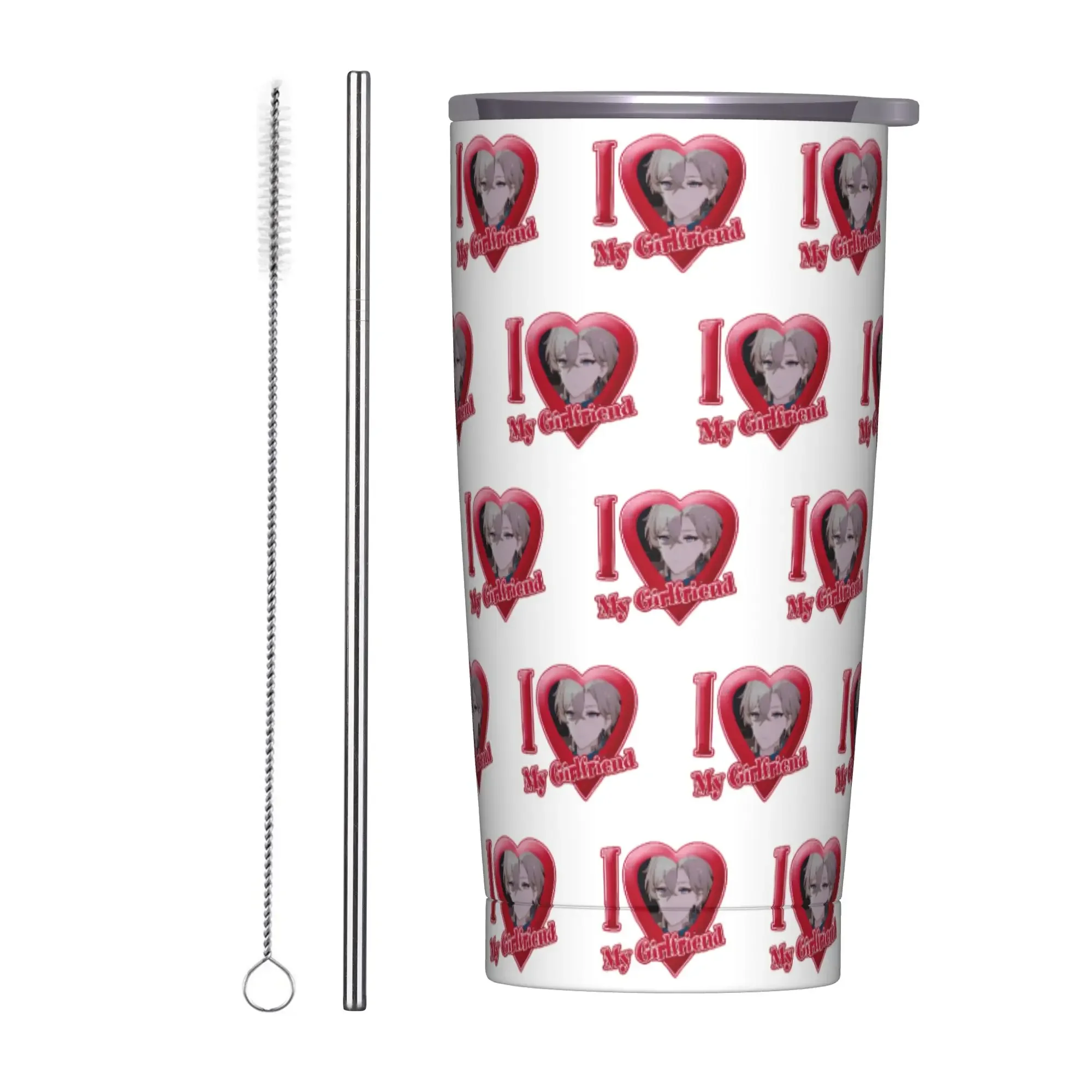 Honkai Star Rail I Love My Girlfriend Tumbler Vacuum Insulated Thermal Cup Vacuum Flask Smoothie Tea Mugs Water Bottle, 20oz