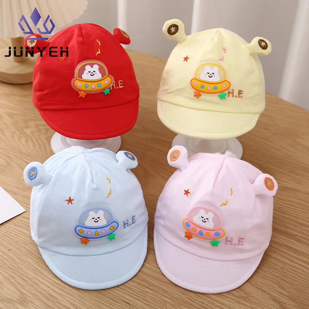 Baby\'s Lovely Caps Spring And Autumn Super Cute Boy And Girl Baby 0-3 Month Visor Hats Newborn Sun Hat