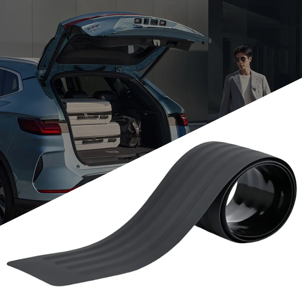 Auto Tür Sill Platte Schutz Hinten Stoßstange Schutz Gummi Schwarz PVC Auto Aufkleber Anti-Scratch Anti-Kollision Molding streifen Trim – Detail 3
