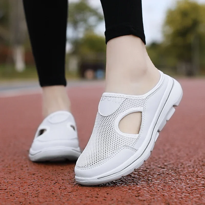 Mode Schoenen Voor Mannen En Vrouwen Licht Ademende Paar Halve Slippers Outdoor Casual Designer Mannen Muiltjes Voor Zomer Grote Maat 48