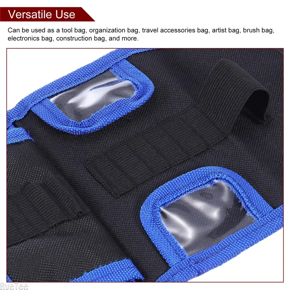 Up Storage Roll Tool Bag with Small Bag for Screwdriver Screw Professional Screwdriver Bits