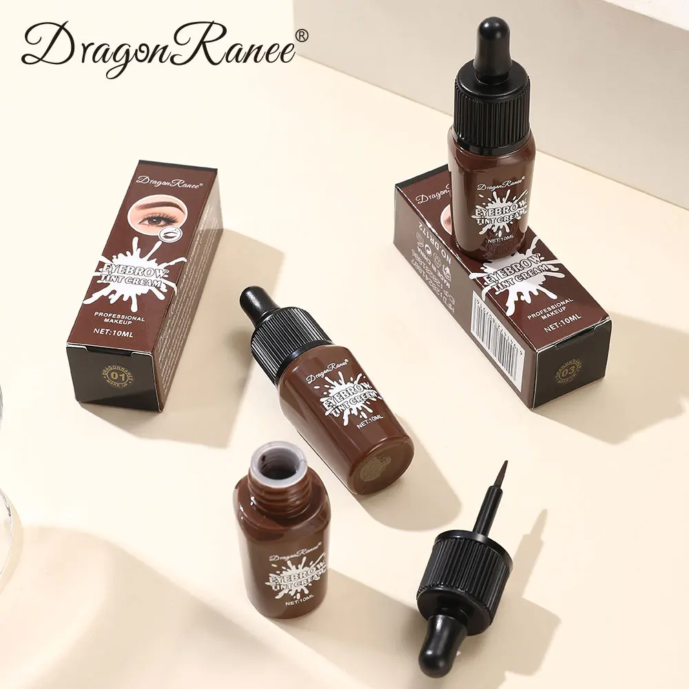 Flüssige Augenbrauen-Färbecreme, wasserfest und schweißfest, festes Augenbrauen-Gel, flüssiges, langanhaltendes, farbiges, nicht verschmierendes Styling, natürliche Augenbrauen-Färbecreme