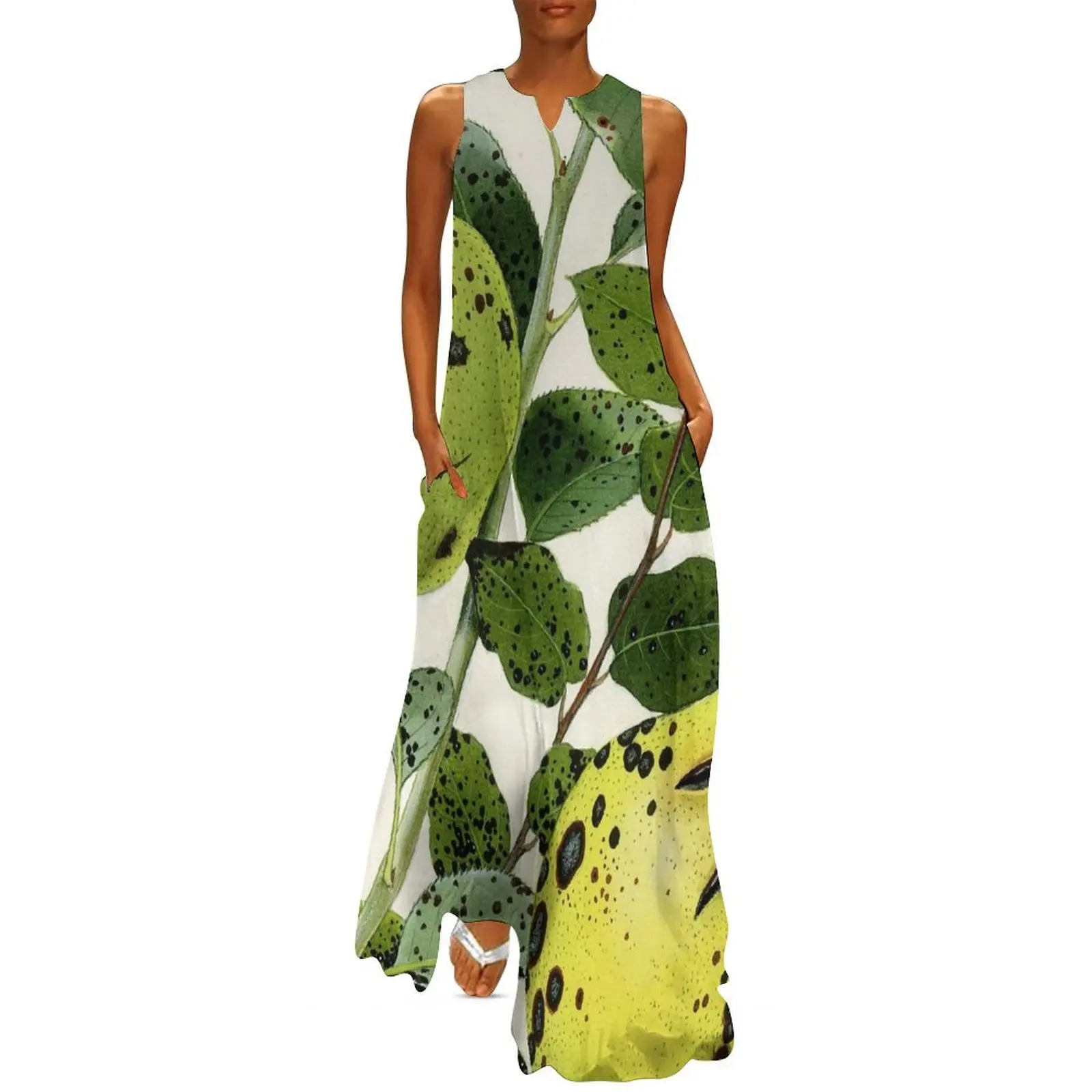 

Fleck of Pear and Quince Long Dress clothes for women ladies dresses for women 2025