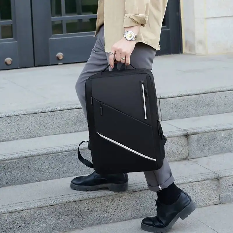

Simple Fashion Multifunction USB Charging Student Backpack Schoolbag Printable Men's Business Commuting Computer Bag