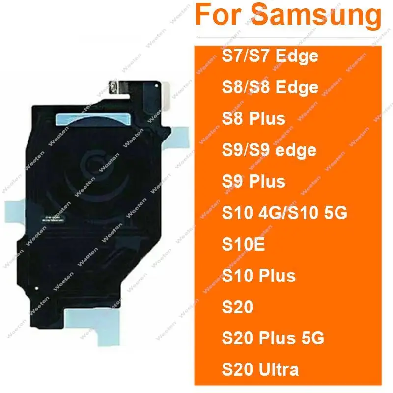 Wireless Charger Board Chip NFC Antenna Panel Coil Flex Cable For Samsung S7 S8 S9 S10 S10e Plus S20 Edge Plus Ultra  4G 5G