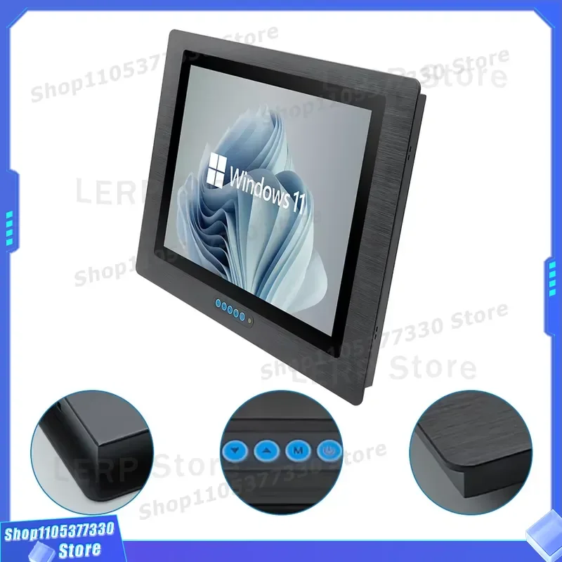 15 Inch Industrial Touchscreen Display 1500 Nits High Brightness Embedded Wall Mount Panel PC With Front Buttons Numerical