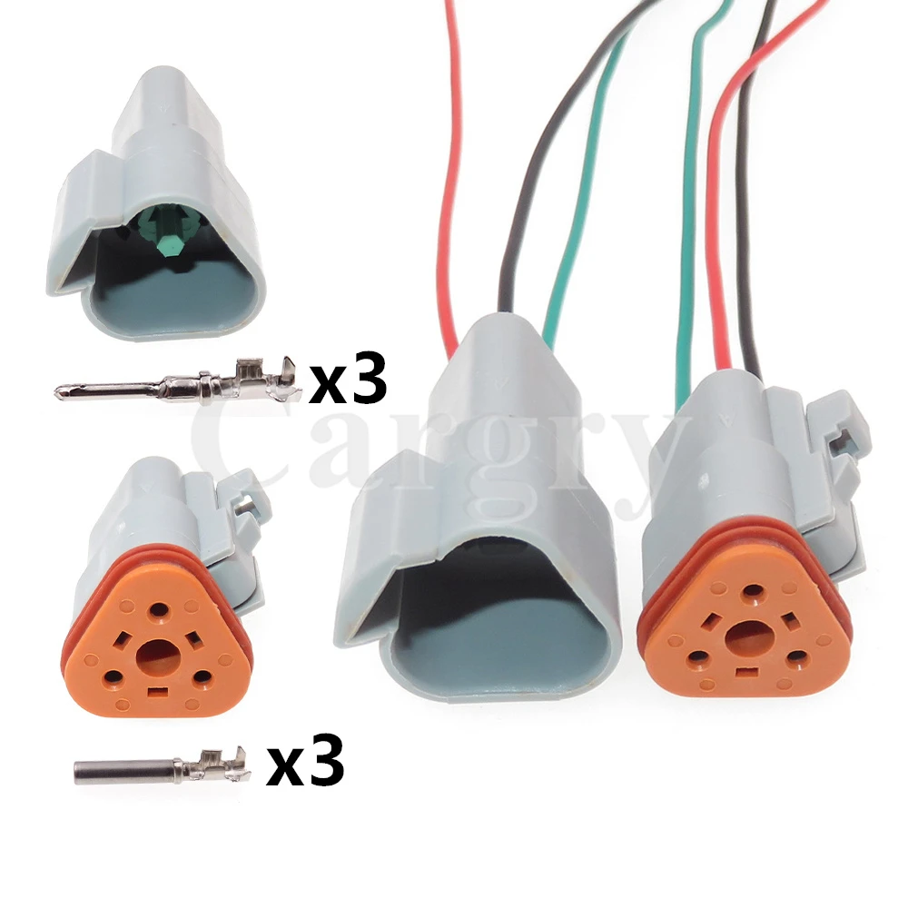 

1 Set 3P DT06-3S DT04-3P Car Starter Plastic Housing Sealed Socket Automobile Parts Auto Wire Connector