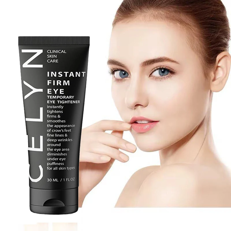 Crema de ojos firme instantánea tamaño de viaje 30ml, crema reafirmante debajo de los ojos para firme y suavizar el aspecto de líneas finas, ojeras, bolsas