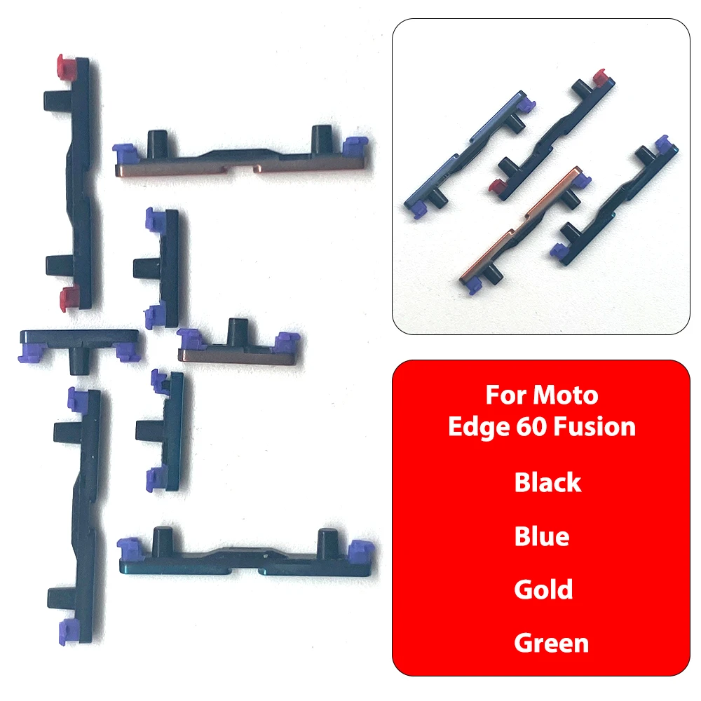 10Pcs, For Moto Edge 60 Fusion Edge 60 Pro Edge 60 Stylus Edge 60 Volume Button Power Switch On Off Side Key Button Cover