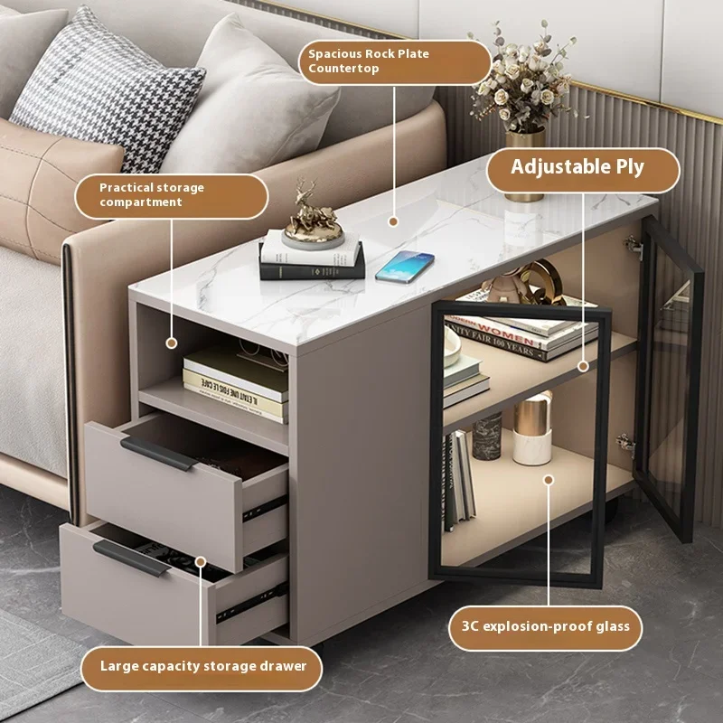 

Document Storage Box Drawer Type Living Room Cabinet Wooden File Laptop Metal Filing Lounge Drawers Desk Design Furniture White