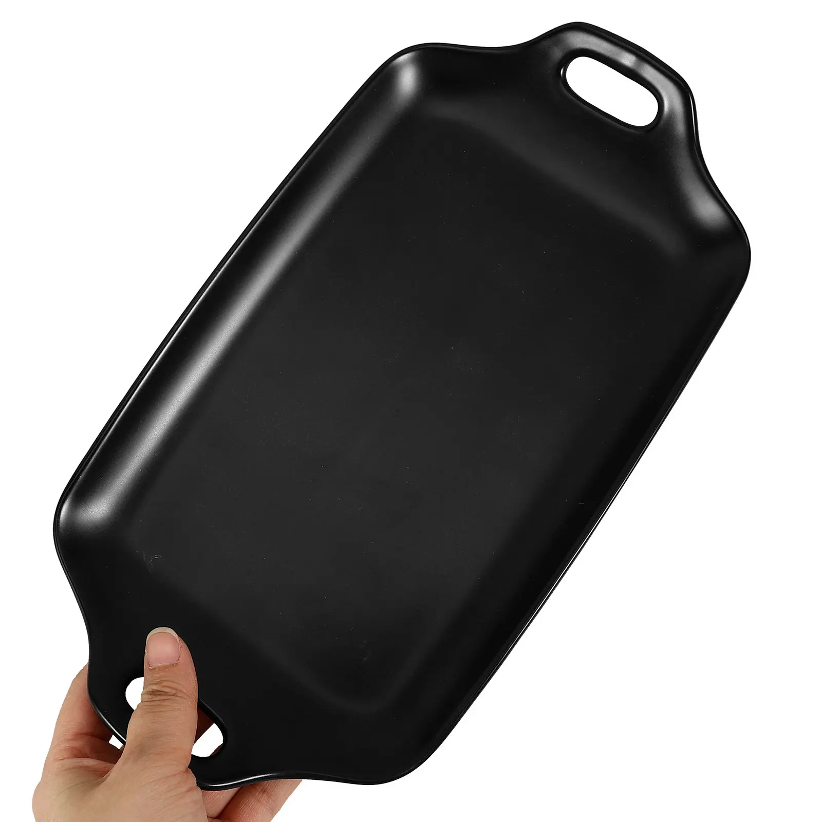 

Фарфоровая форма для выпечки, керамическая, для микроволновой печи, с гладкой поверхностью, с двумя ручками, для торта, для духовки, сервировочный поднос, фарфоровая форма для выпечки