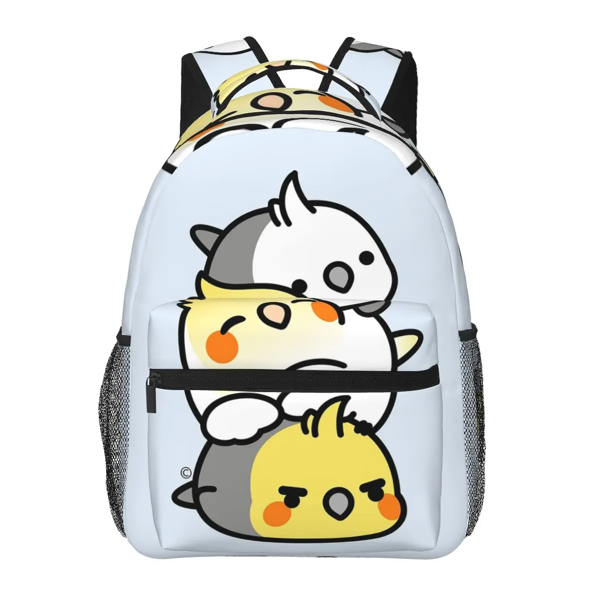 Pet Birds Cute Cockatiel Budgie Parrot Backpacks Boys Girls Bookbag Students School Bags Cartoon Kids Rucksack Shoulder Bag