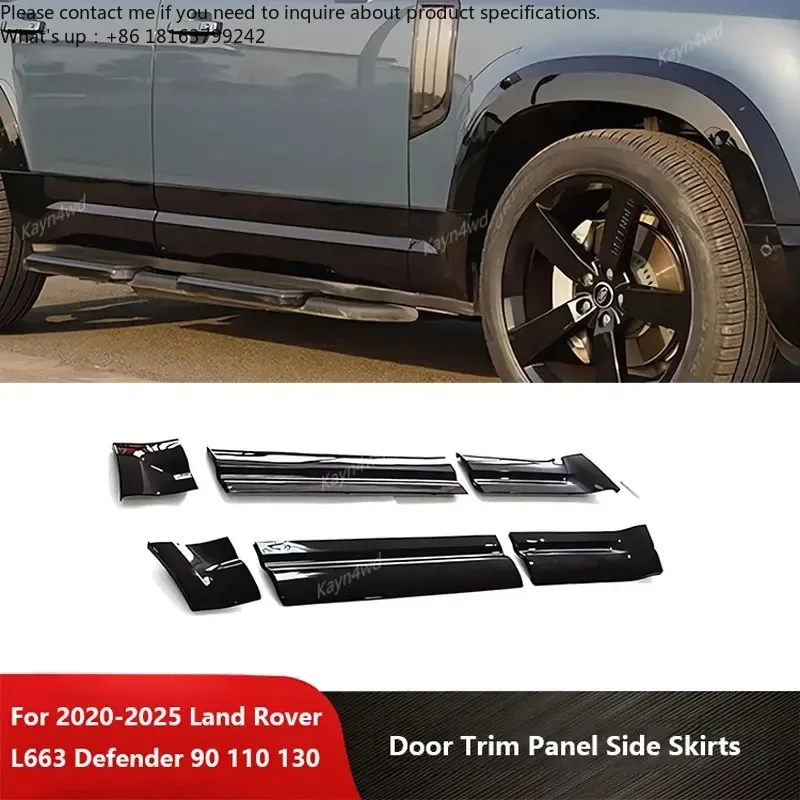 

Off Road 4x4 Accessories Door Trim Panel Side Skirts Guard Strip Trim Cover For 2020-2025 Land Rover L663 Defender 90 110 130