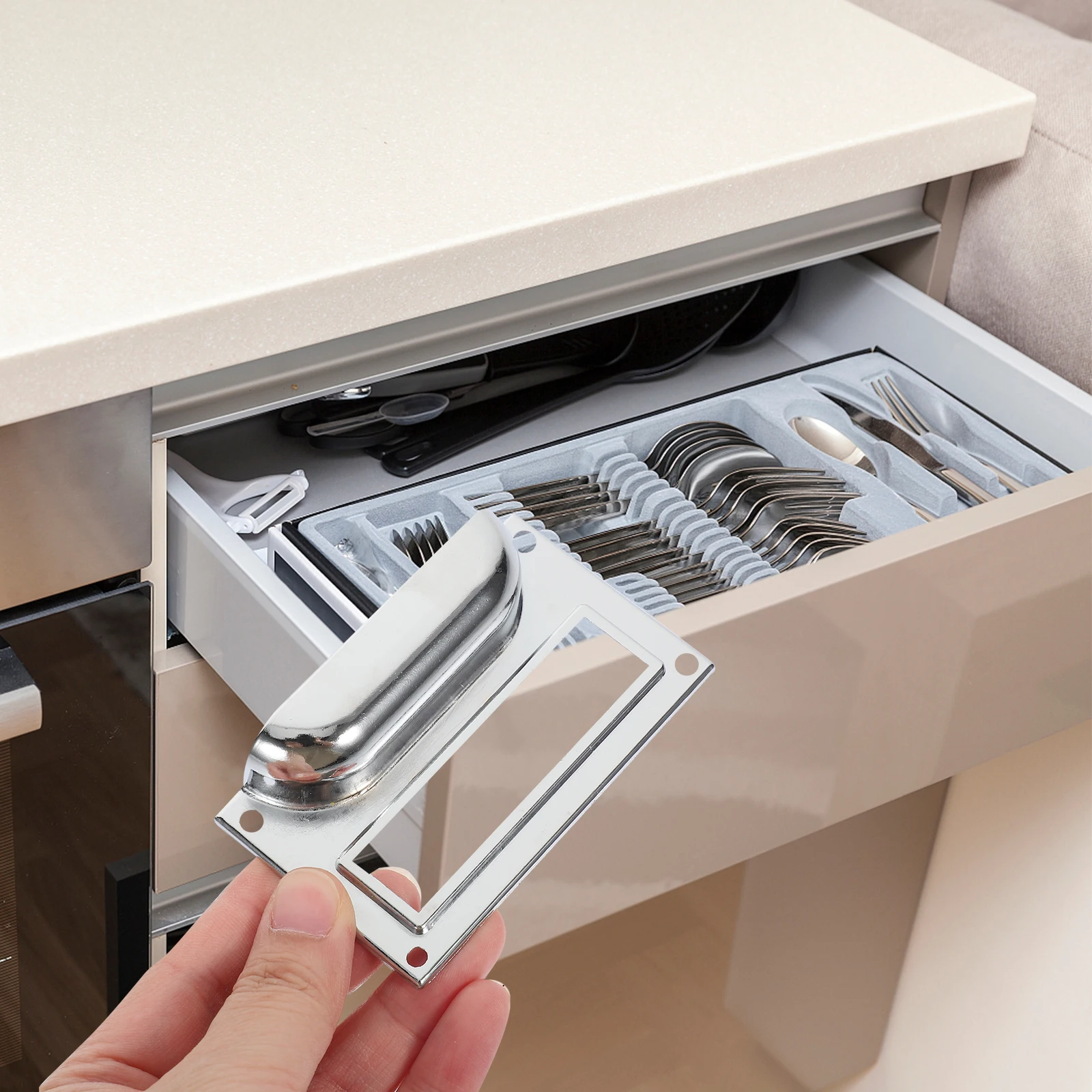 

2 Pcs Handle Cabinet Handles Drawer Knobs niture Dresser Alloy Cabinets Door