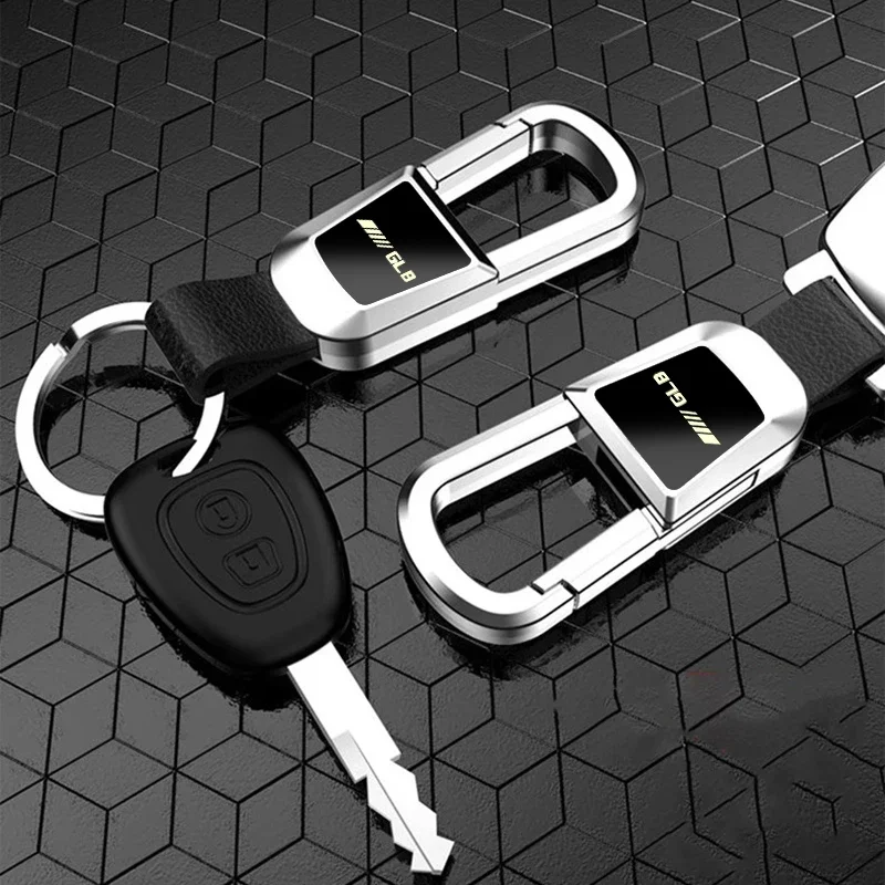 truck keychain Alloy Key chain leather key ring for Mercedes Benz AMG CLA CLK CLS GLA GLB GLC GLE GLK GLS GTS SLC SLK Auto view 5