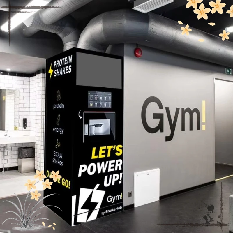 Customized Nutrition Drink Vending Machine Automatic Protein Shake Kiosk Lighting Display Self Service For Commercial Fitness