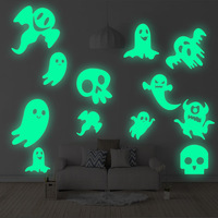 Glow in The Dark Ghost Wall Stickers Cute Funny Luminous Stickers Room Bedroom Ceiling Festival Halloween Home Decoration