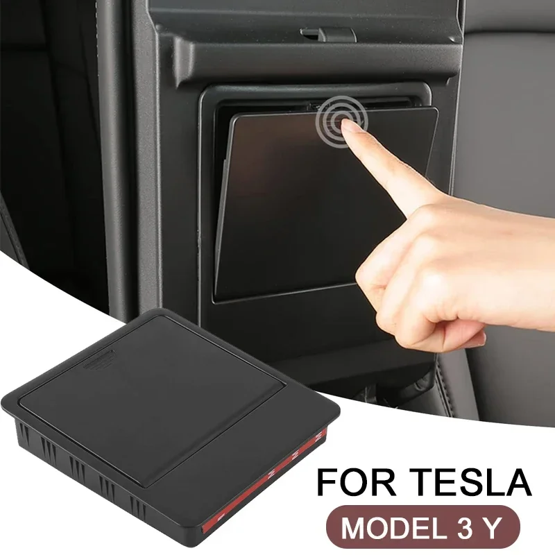 For Tesla Model 3 Y Armrest Hidden Storage Box Car Center Console Organizer Secret Compartment Storage For Tesla Car Accessories