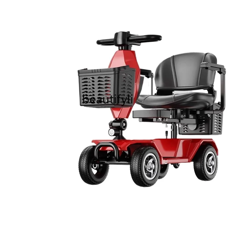 

D80 The elderly scooter four-wheeled electric vehicle small household folding power battery scooter