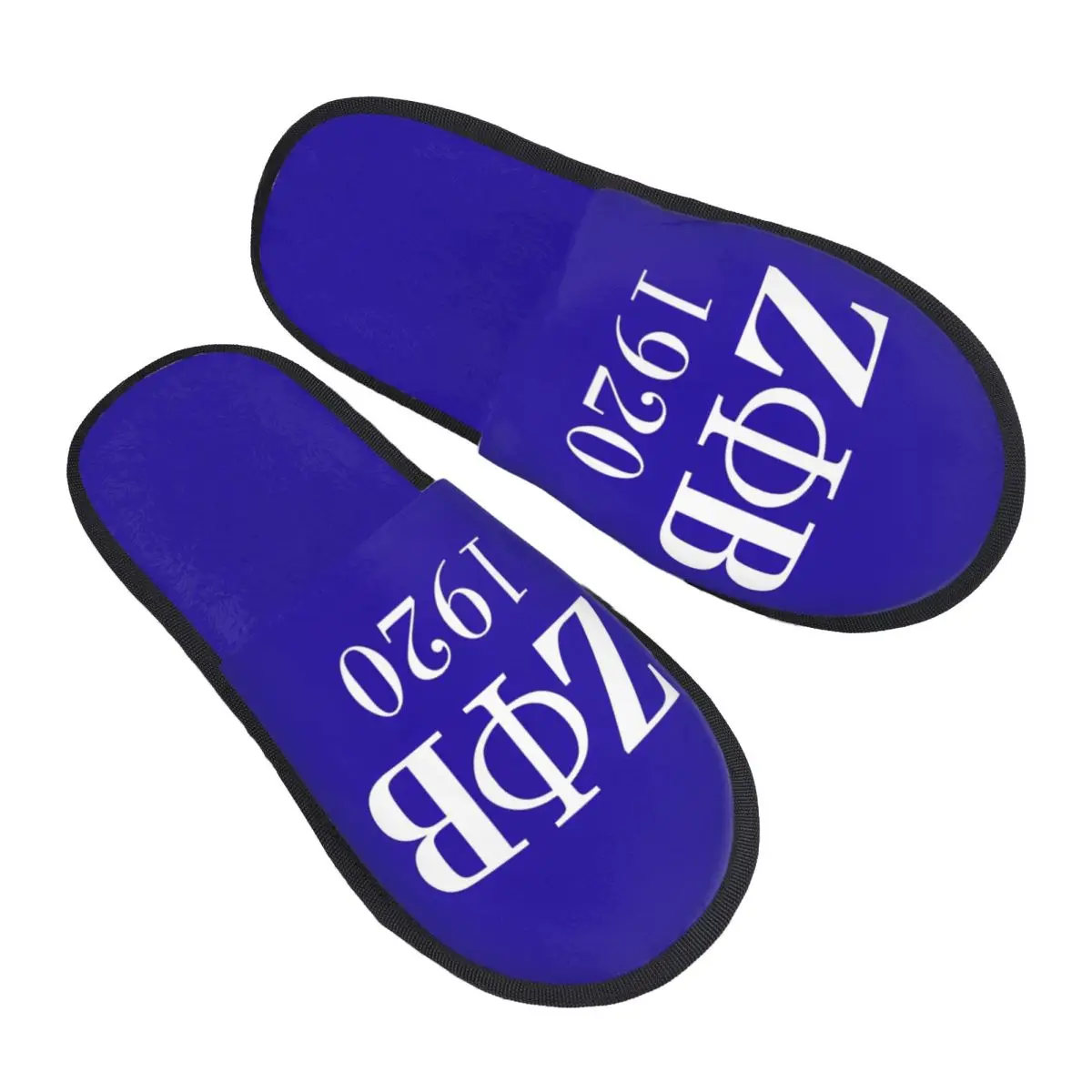 Zapatillas Zeta Phi Beta para sala de estar ZPB Sorority Logo Zapatillas de espuma viscoelástica suaves antideslizantes