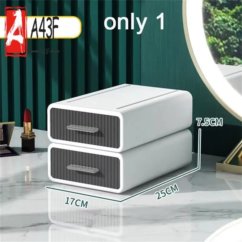 

A43F-Multi-Functional Desktop Storage Organizer For Stationery, Cosmetics And Office Supplies With Drawer
