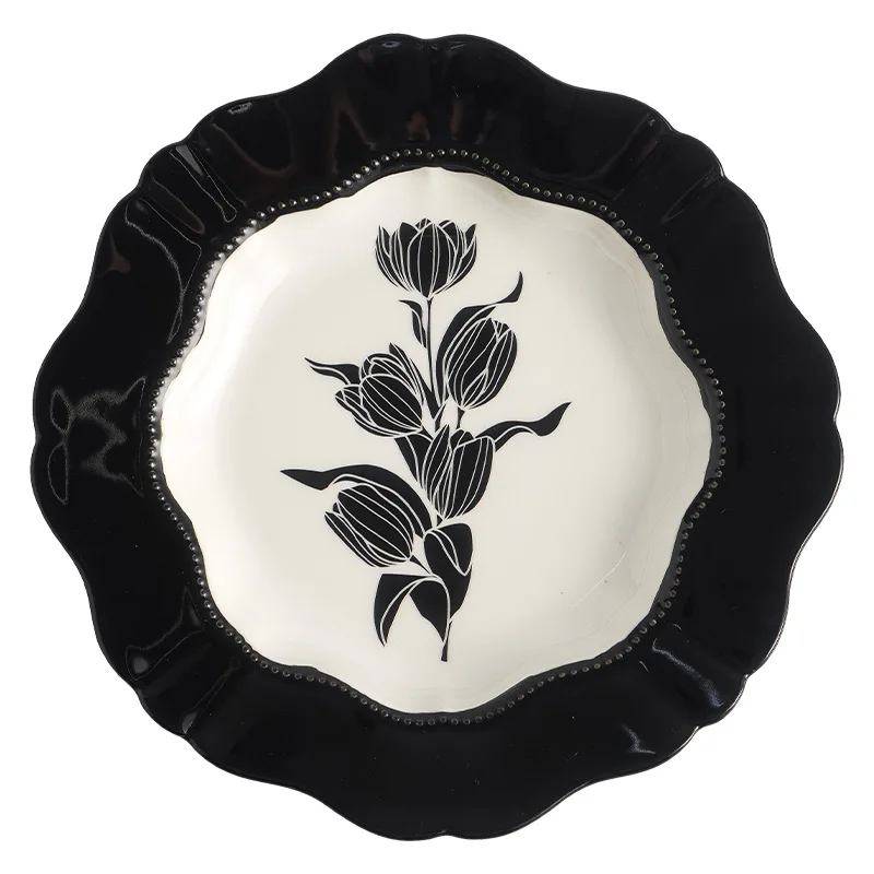 Stoviglie, ciotole e piatti, set per la casa, ciotole di alto valore, penali per la casa, regali di nozze, tulipani, combinazione di stoviglie
