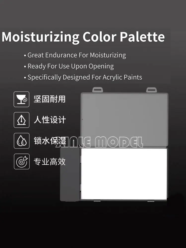 

DSPIAE MP01-05 Moisturizing Palette, Acrylic Pigment, Water Pigment Moisturizing Box, Water Guide Paper, Model Painting Tool DIY