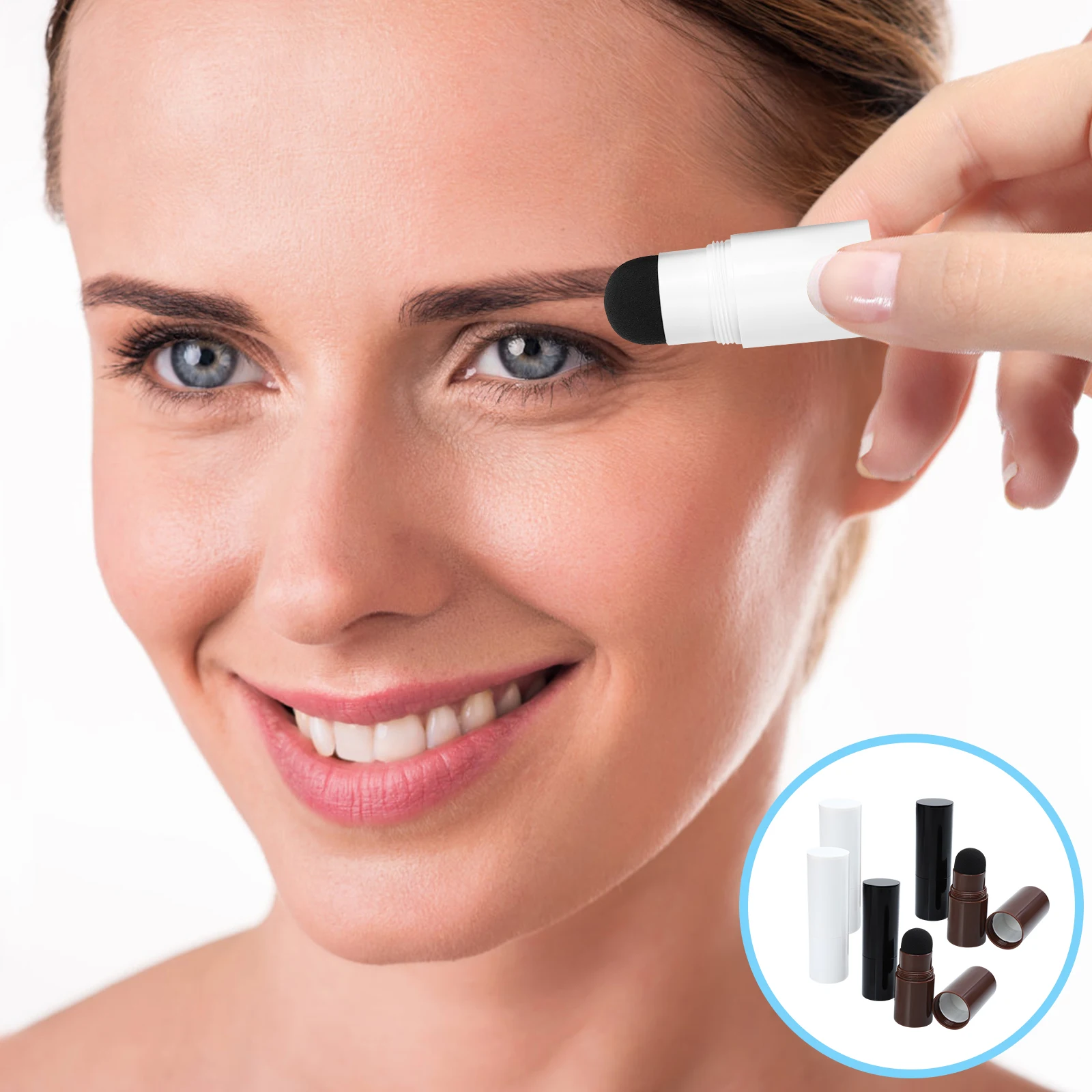 6 قطع من ألياف الشعر لتطبيق البودرة والكريم الدقيقة، أداة تحكم سهلة لمكياج الحواجب للنساء والرجال في صالونات التجميل #4