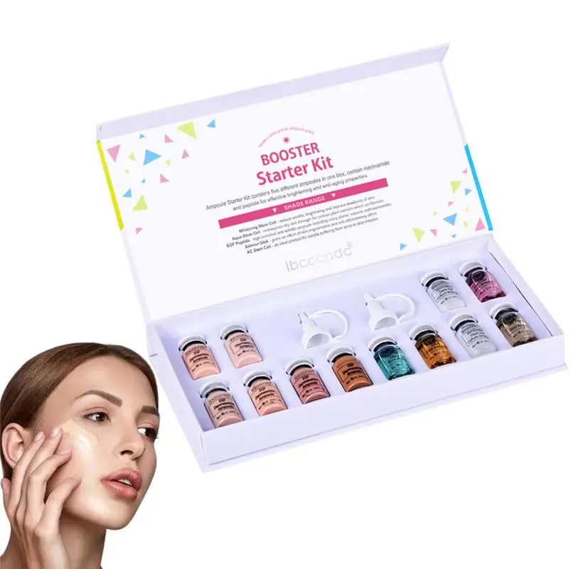 

12 Pcs Cream Foundation And Essence Make-up Starter Kit Beauty Brightening Whitening Face Foundation Brightening Whitening