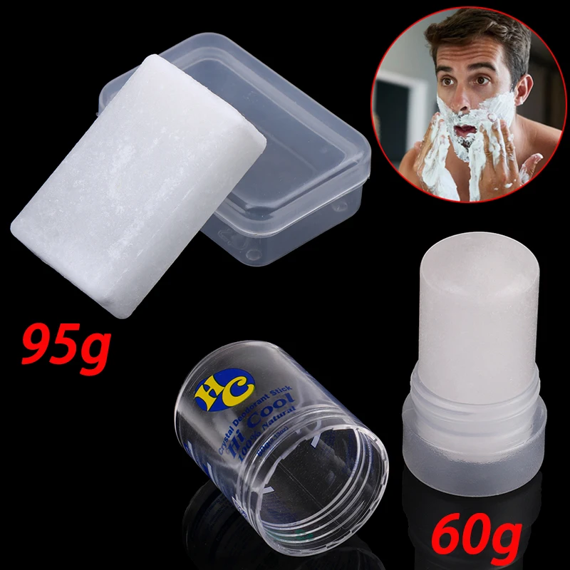 95 جرام 60 جرام حجر الشب 100% طبيعي عديم الرائحة بعد الحلاقة مزيل العرق بديل يهدئ البشرة المضادة للتعرق إزالة الإبط #1