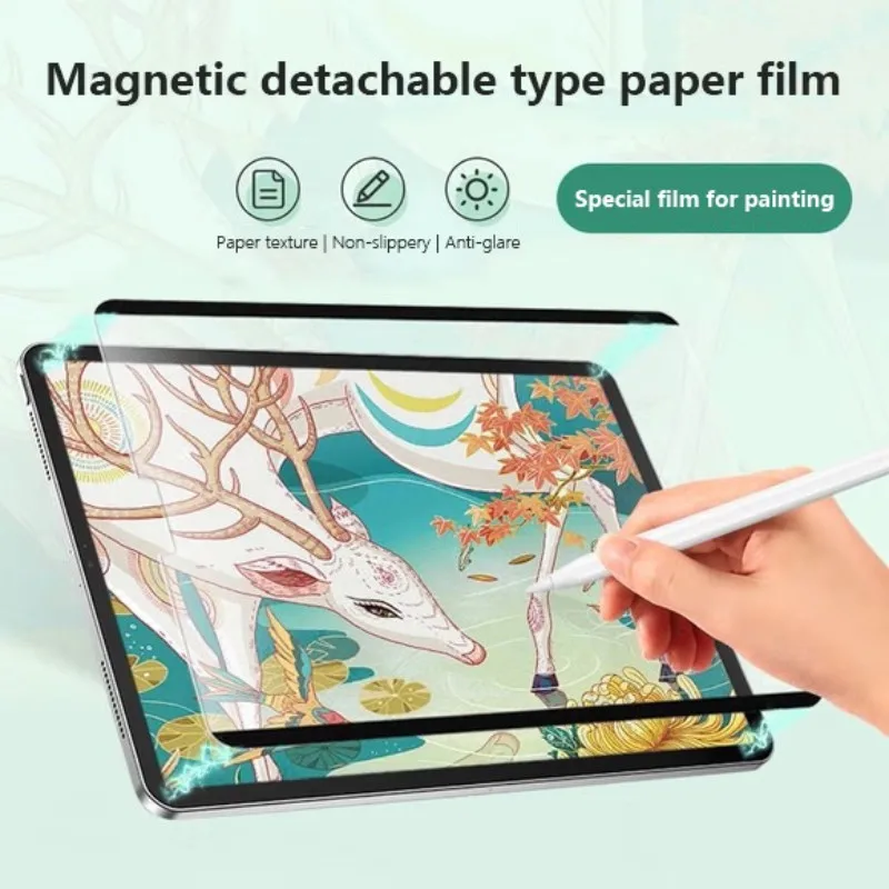 

Магнитная бумажная пленка для iPad 11-го поколения 11 дюймов A16 2025 Air 13 11 7 5 4 3 Pro 2 1 10th 10.9 10.2 9.7 Pro 12.9 Mini 7 6 5 4