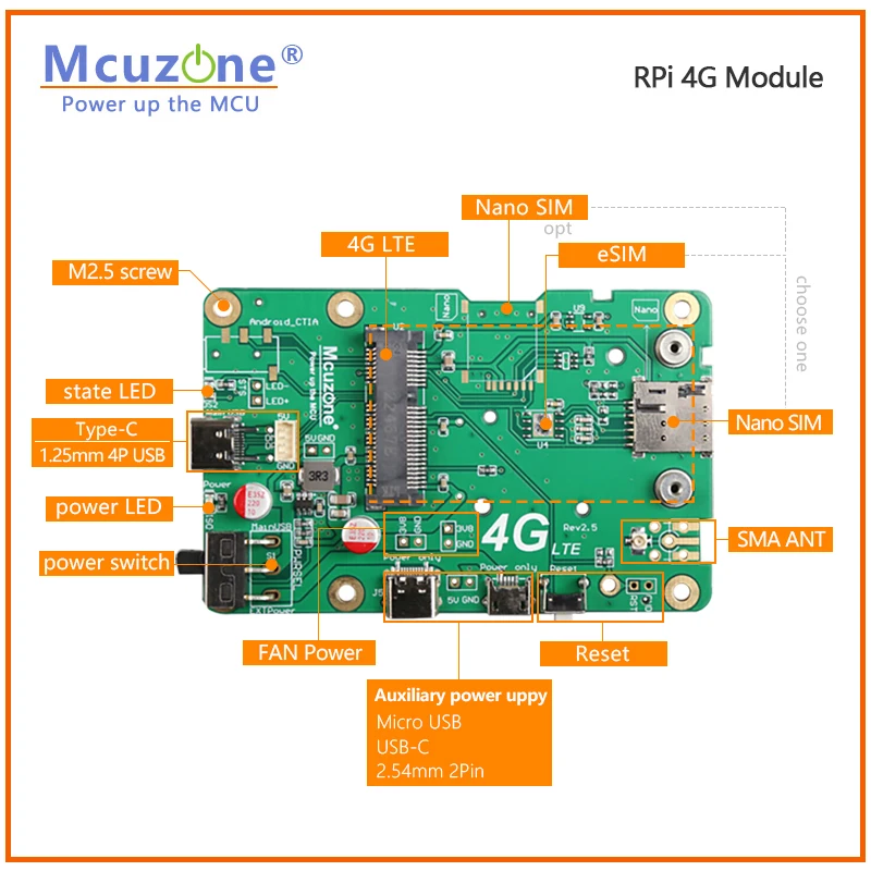 RaspberryPi tower system 18650 UPS power supply,4G LTE module,driver free,EG25-G HUAWEI Qualcomm GPS