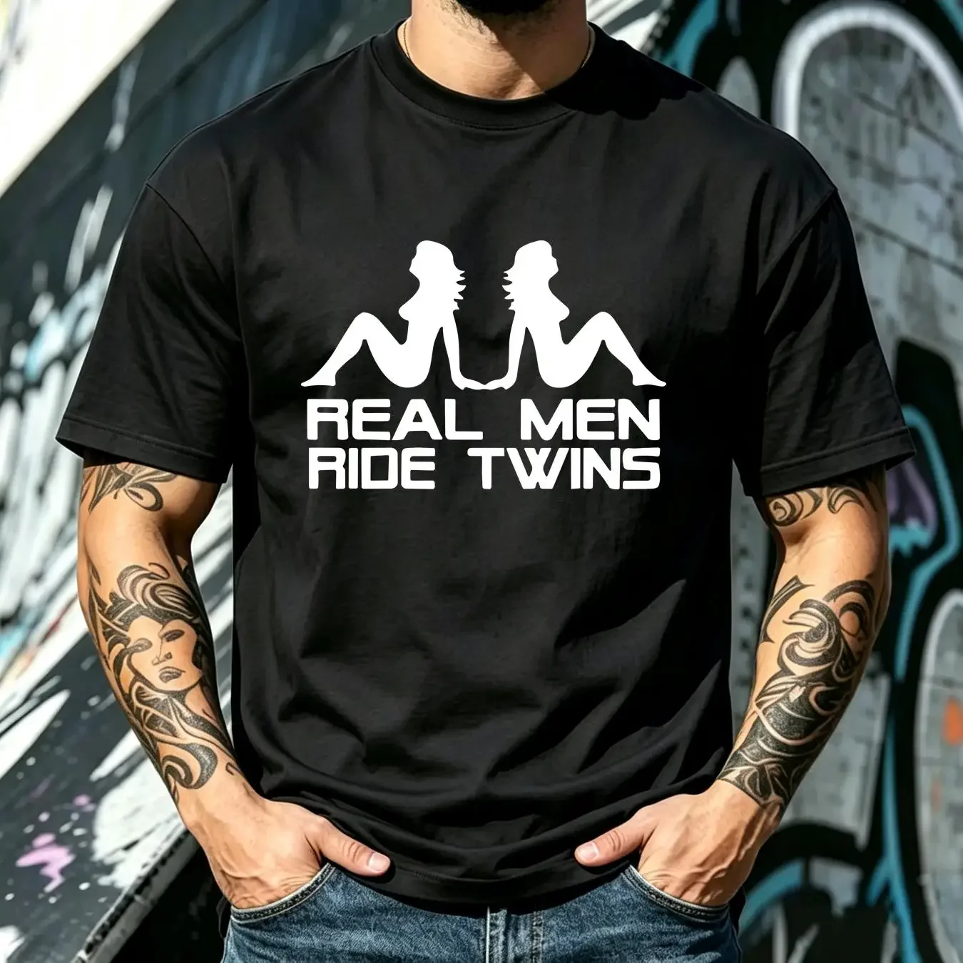 washed T Shirt V Twin Motorcycle Biker 2 cylinder boxer grey 9850 long or short sleeves vintage Washed homme Stretched Casual