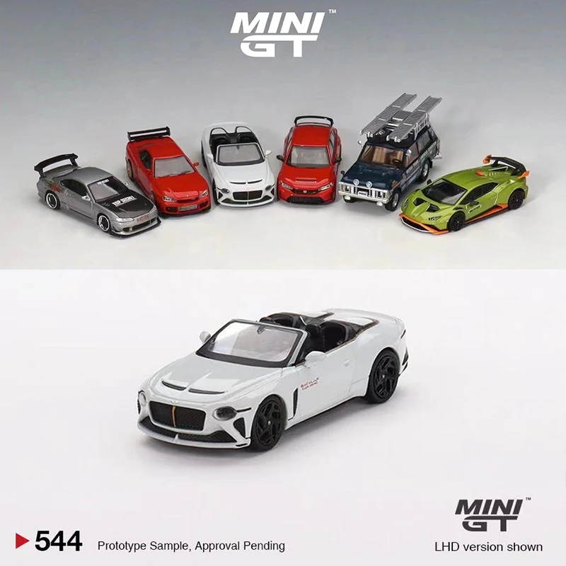 MINI GT 1:64 Model Car  Mulliner Bacalar Car Zero Alloy Die-Cast Vehicle #544 LHD Pearl White