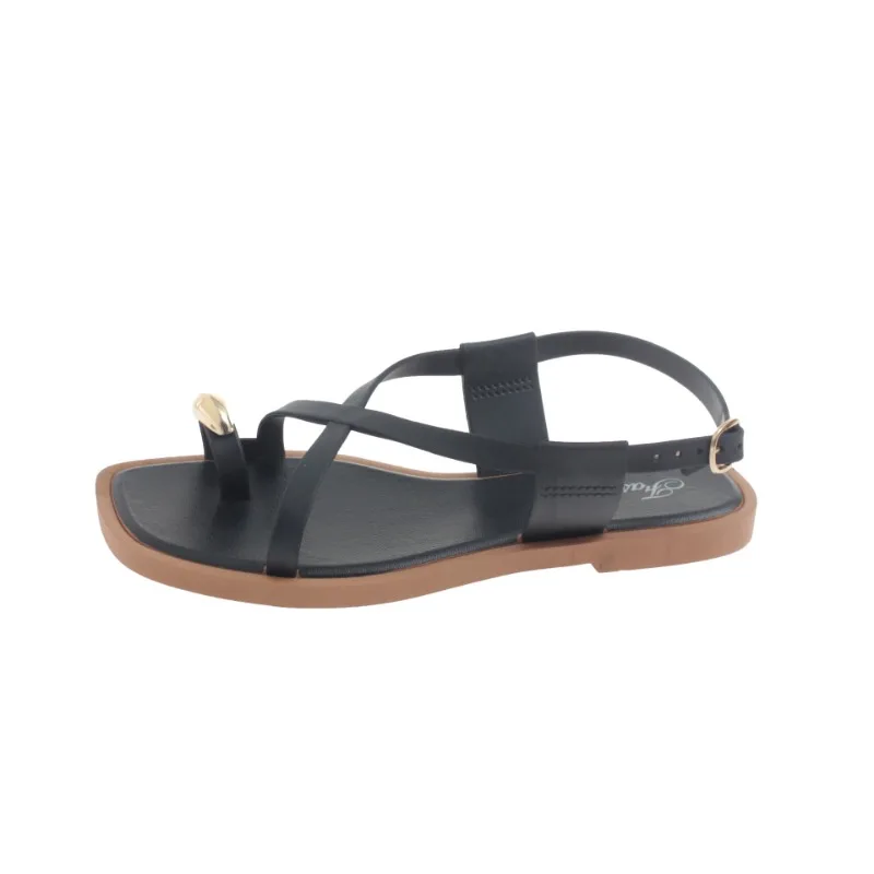 2025 New Set of Toe Cool Slippers Women's Summer Wear Internet Celebrities Ins Flat Roman Sandals Word Toe Women's Shoes image 5