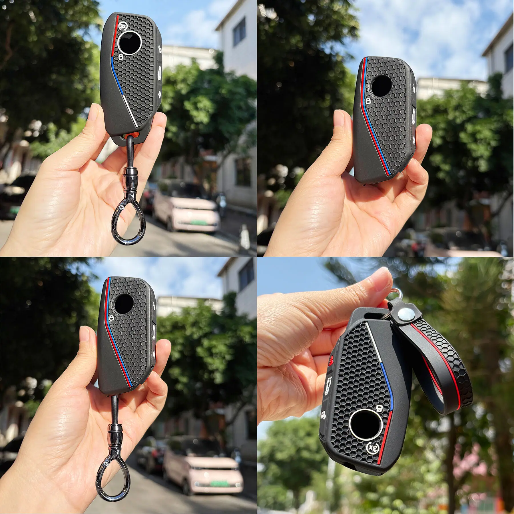 Keychain Protection For BMW X1 16i U11 X1 X3 X5 X6 X7 G05 IX40 5/7 Series Case Accessories Remote Silicone Car Key Case Cover