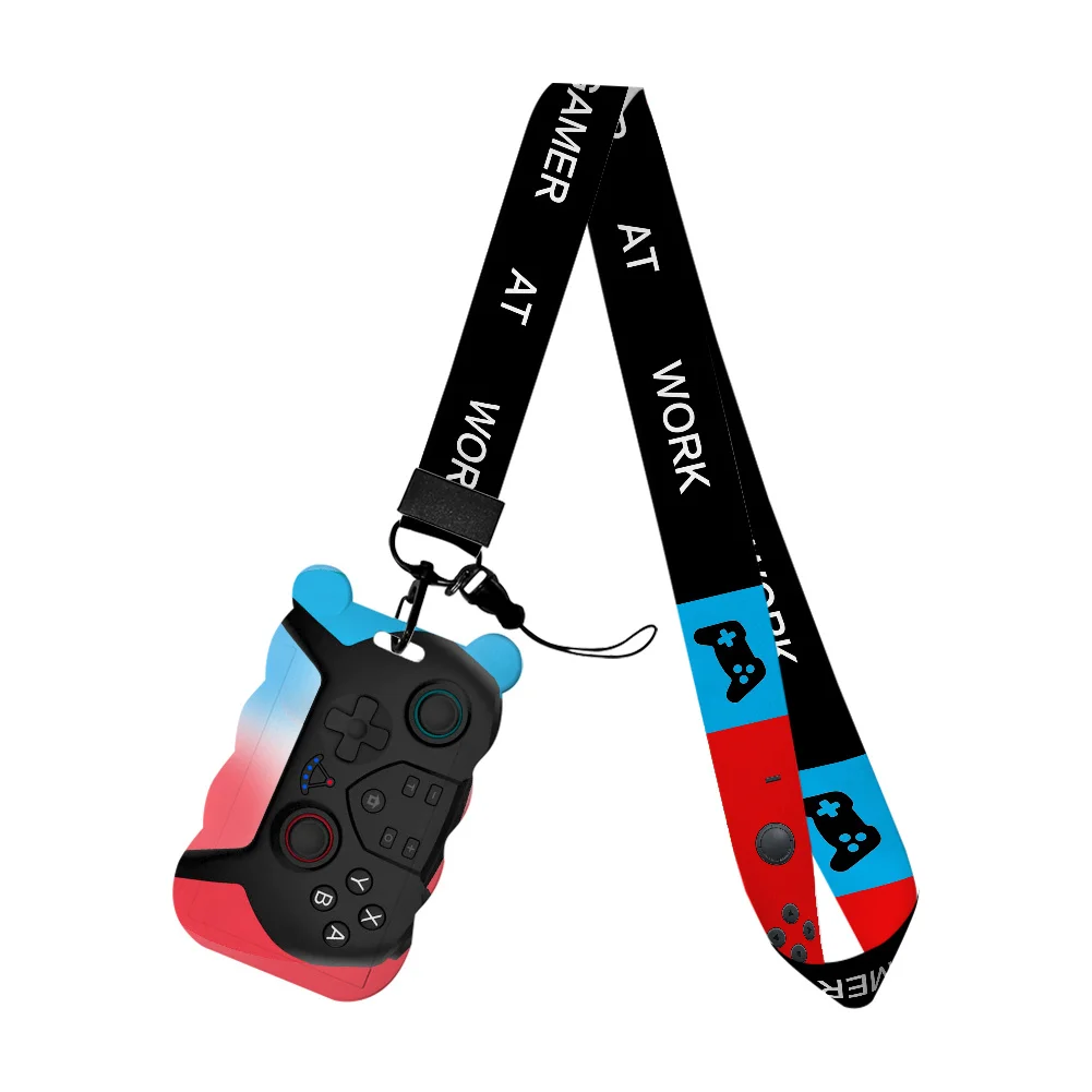 Hot Cartoon Play Hand Shank Work Card Holder Work Access Name Badge with Keychains Student Id Card Lanyard Holder Accessories