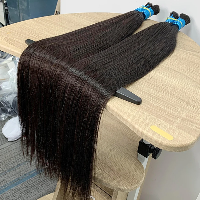 No Weft Virgin Bulk Human Hair For Braiding 100% Unprocessed Human Hair Bulk Extensions Brazilian Remy Hair 18-30inch Human Hair