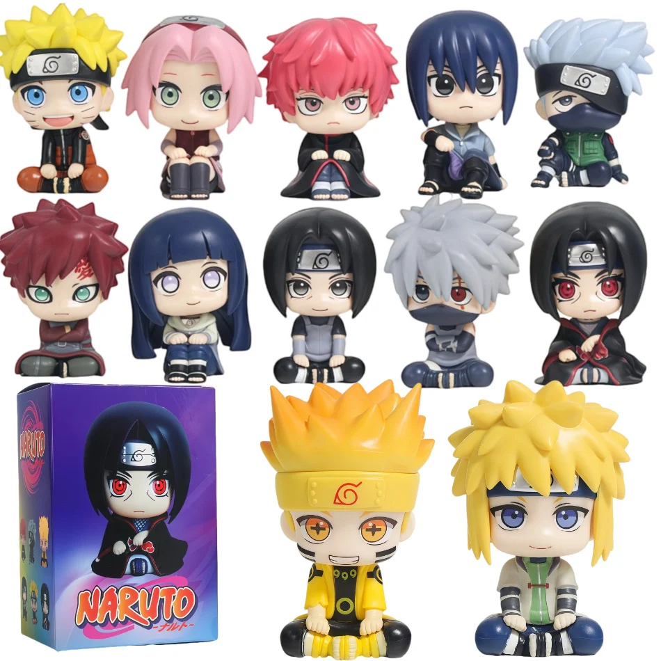 12 verschiedene Naruto Anime Figuren, Look-Up Naruto Uzumaki Actionfigur, Q-Version Uchiha Sasuke & Kakashi Figur, PVC Sammelfiguren