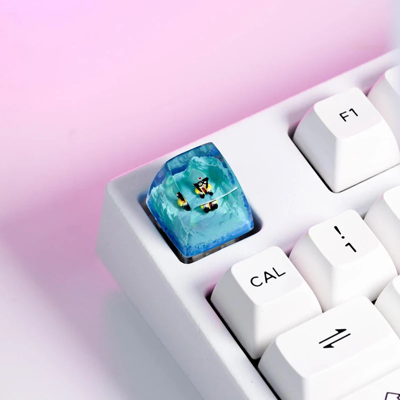 Organism Resin Keycap Creactive Art Keyboard Decoration Game Anime Figure Theme 3D Landscape Replaceable Keyboard Keys