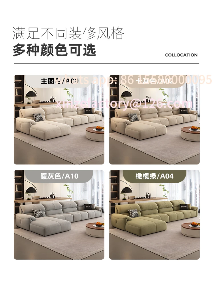 Sala de estar de sofá estilo creme personalizável moderna