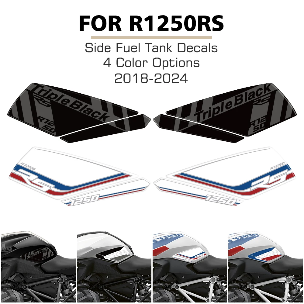 

For BMW R1250 RS R 1250 RS R1250RS 2018 2019 2020 2021 2022 2023 2024 Motorcycle Side Tank Pad Protector 3D Stickers Decals