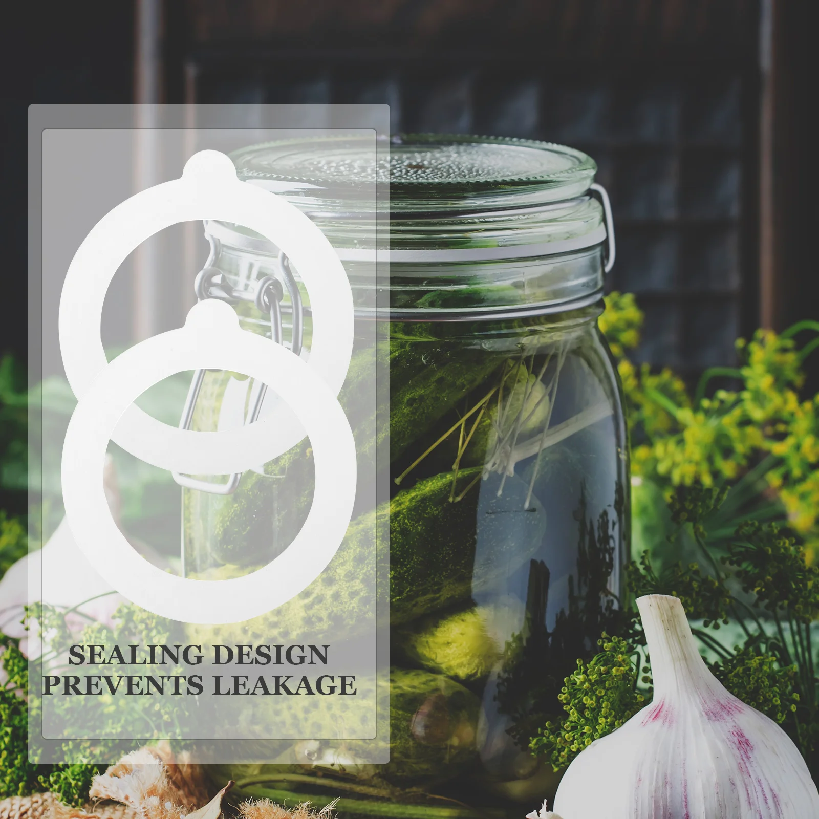 8 Pcs Silicone Seal Rings Tank Jars Gaskets Replacement Silica Gel For Glass Lids Sealing