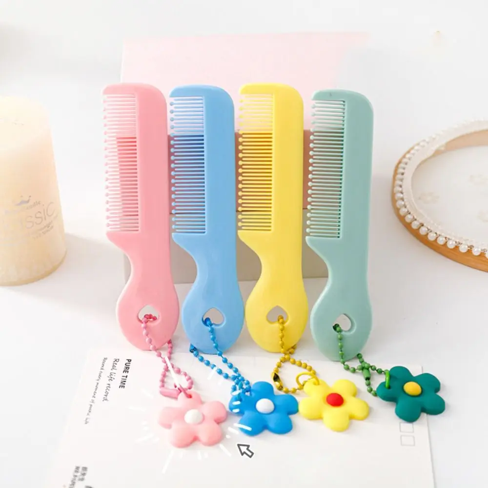 Travel Accessories Ins Colored Hair Comb Cute Portable Hairdressing Comb Anti-static Durable Pocket Comb Baby