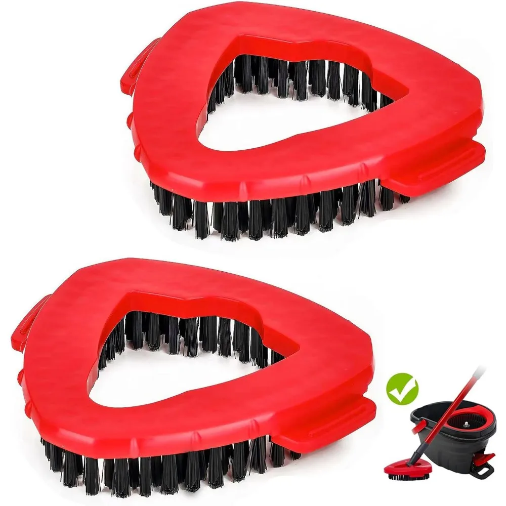 عبوة من فرشاة تنظيف دوارة متوافقة مع نظام خزان واحد، رأس بديل لغسيل الدش، تنظيف بشعيرات صلبة