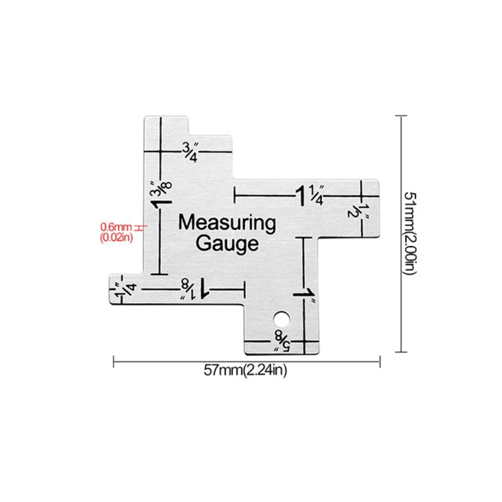 Measuring Tool Measuring Gauge Metal Quilting Tailor Ruler Template Sewing Ultrathin Design Easy Storage For Measuring