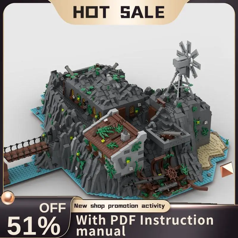 

New 6115Pcs Moc European Medieval Pirates Series Island Bay Model Diy Creative Ideas Kids Toys Birthday Gifts Building Blocks