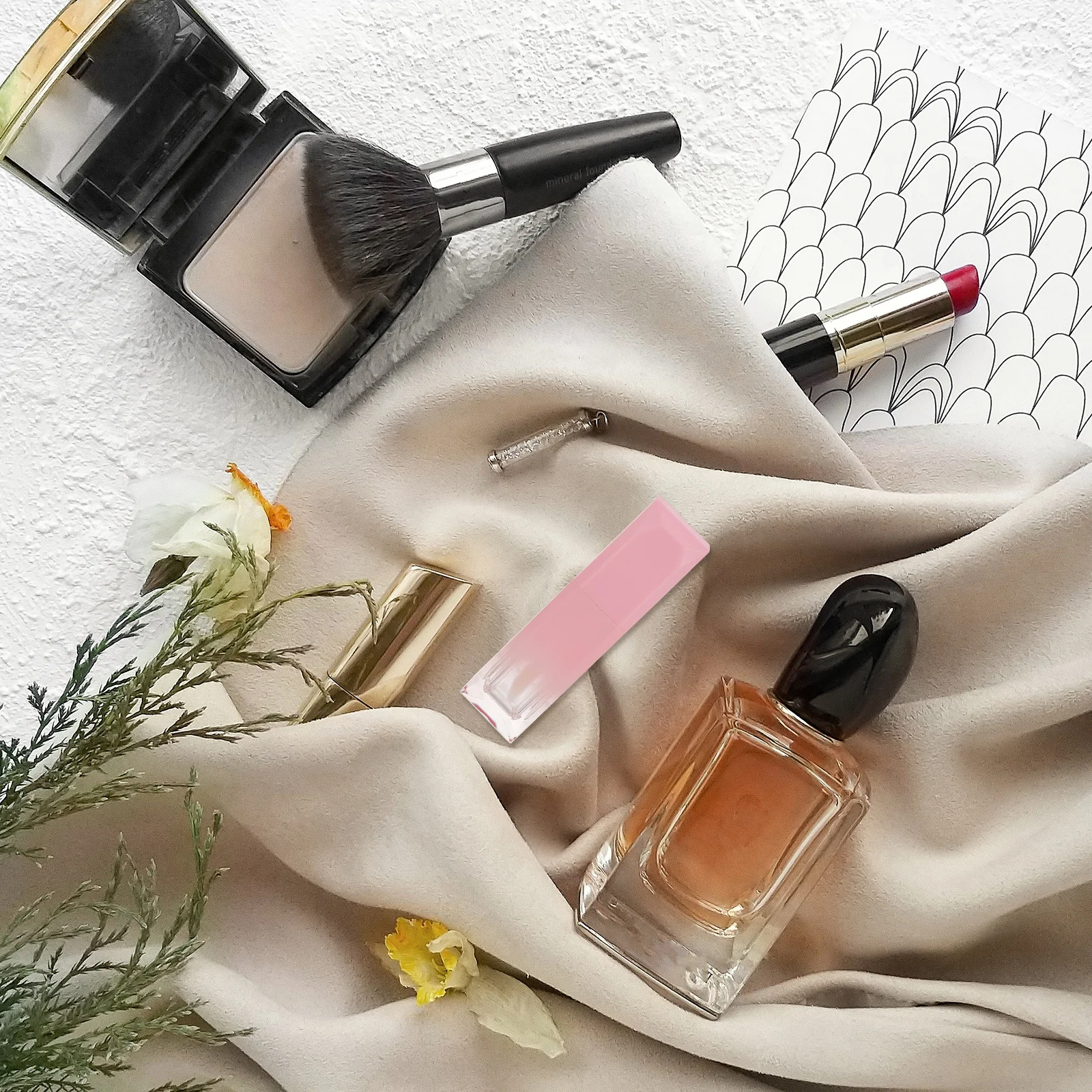 หลอดลิปกลอส 12 ชิ้น สีไล่ระดับแบบสร้างสรรค์ ภาชนะ DIY สำหรับลิปกลอส น้ำมันบำรุงริมฝีปาก แบบเติมได้ พกพาสะดวก