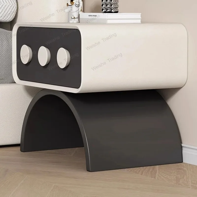 Trendy Cute Design Bedside Tables Storage Luxury Aesthetic Nightstands Modern Drawers Bedroom Furniture