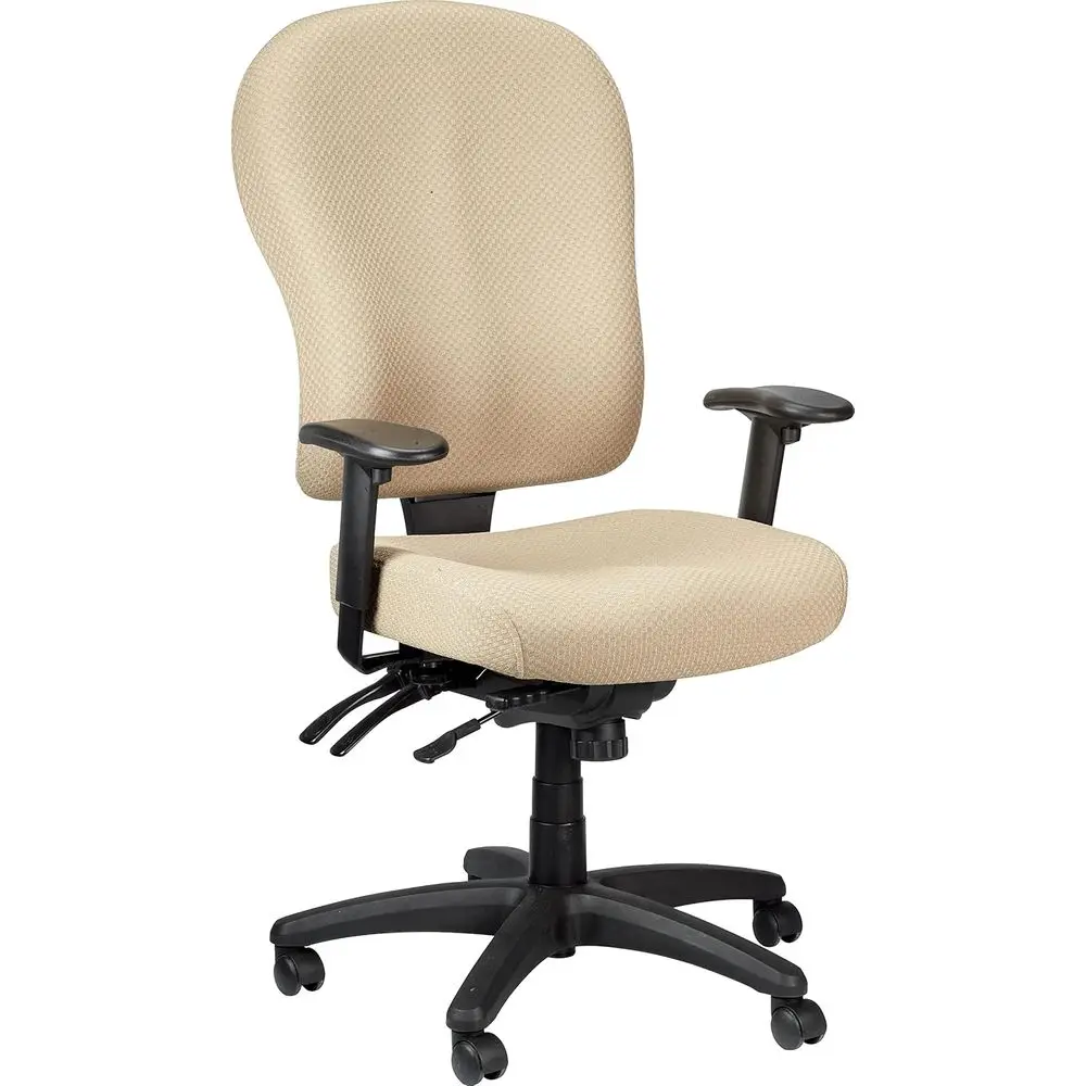 

Ergonomic Adjustable Arm Beige Fabric Office Chair